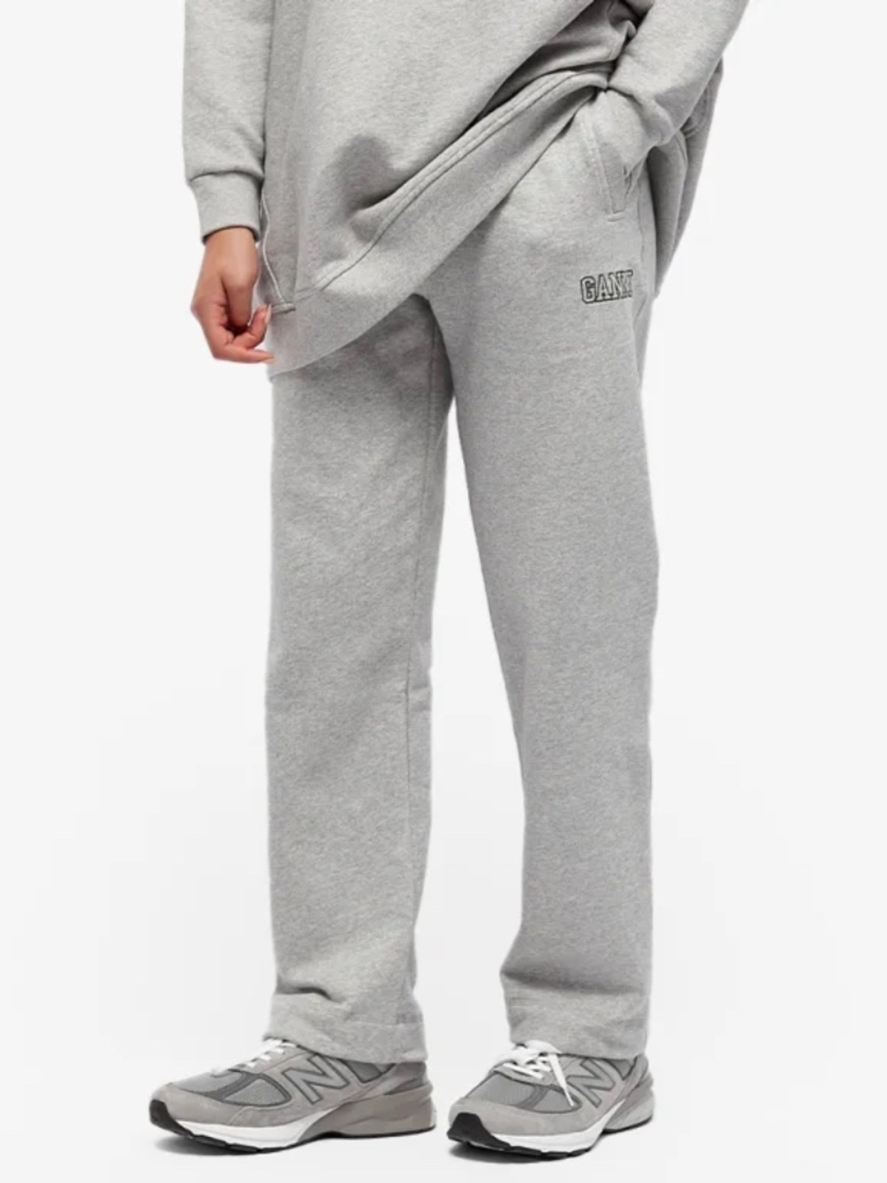 NWT GANNI Software Logo Straight Leg Sweatpants | Designer Casual Loungewear